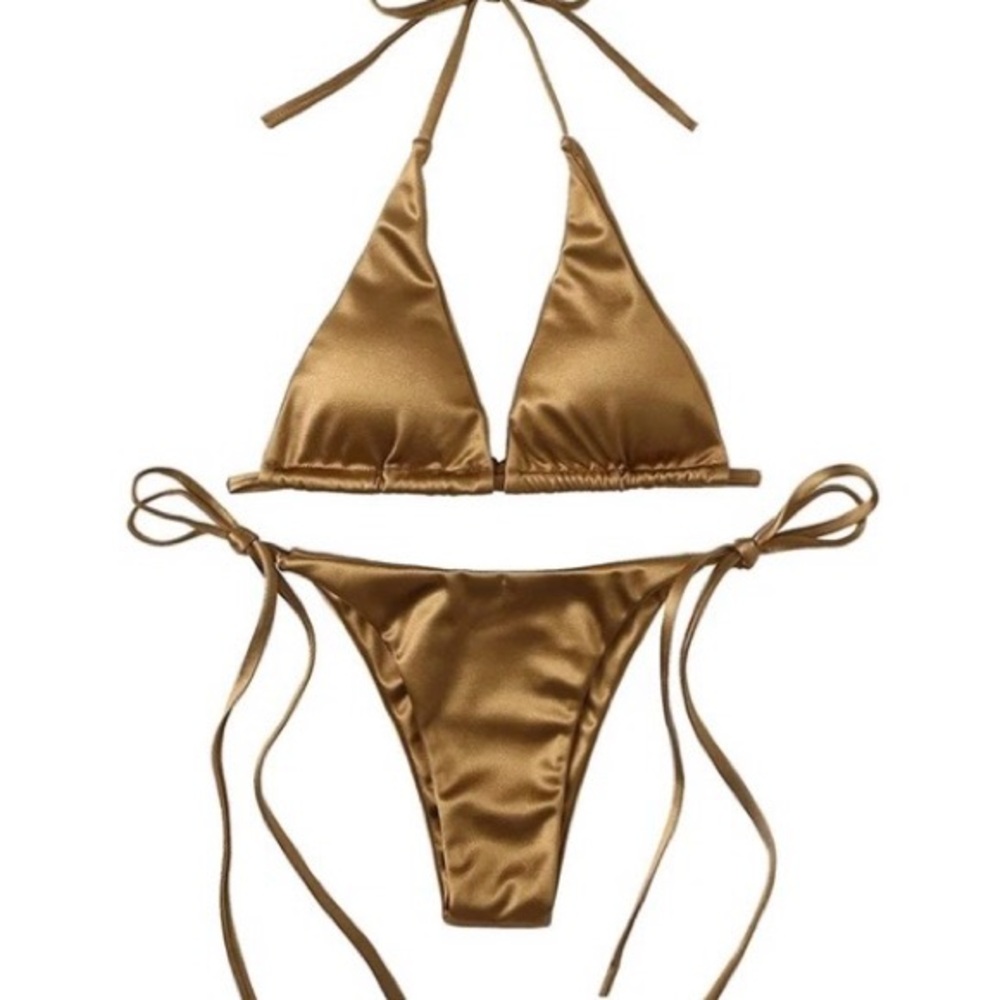 0526 Gold Bikini Set